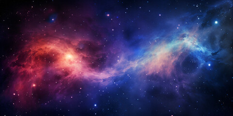 Deep space view and wallpaper Spacecraft Beauty Galactic background
 - obrazy, fototapety, plakaty