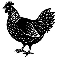 hen silhouette vector illustration svg file