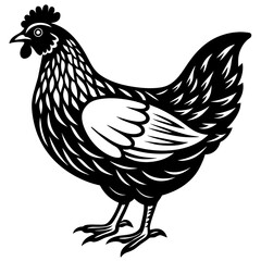 hen silhouette vector illustration svg file