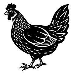 hen silhouette vector illustration svg file