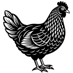 hen silhouette vector illustration svg file
