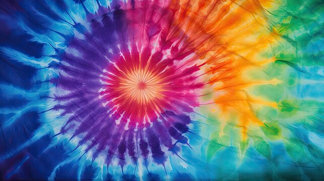 Bright colored rainbow tie dye background