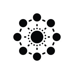Black solid icon for collaboration