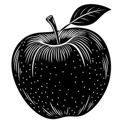 delicious apple silhouette vector illustration 