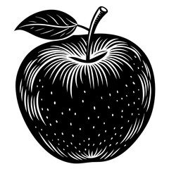 delicious apple silhouette vector illustration 