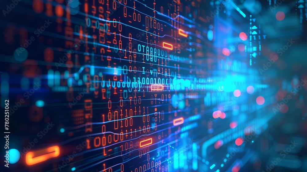 Aufkleber an abstract representation of robust cybersecurity, ai generative