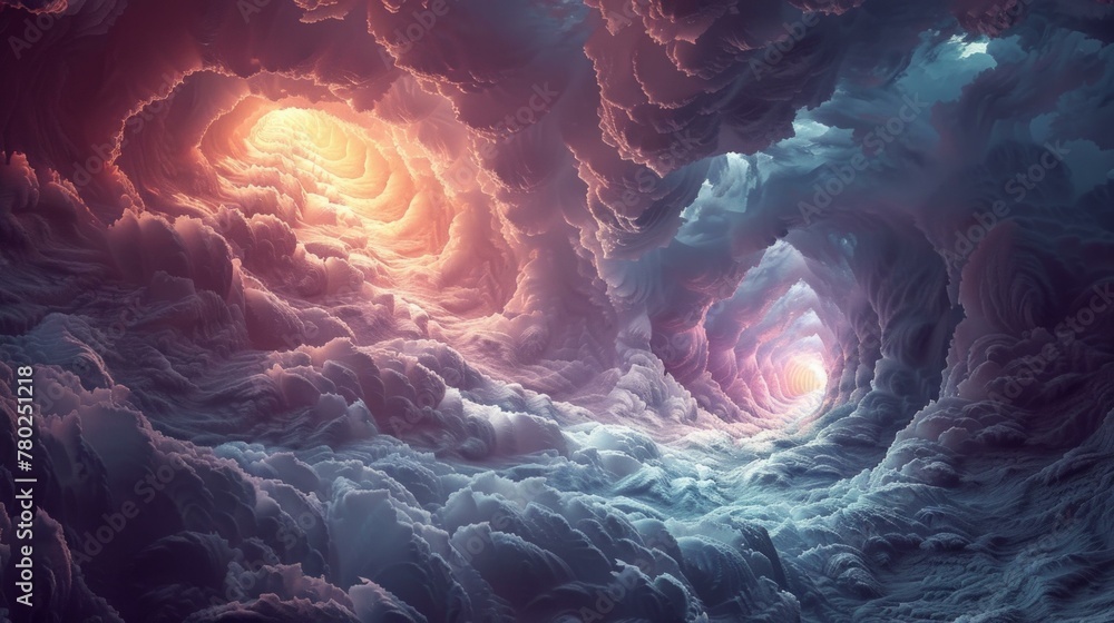 Poster dreamscapes in 3d, abstract forms float in a void, surreal compositions illuminated by otherworldly 