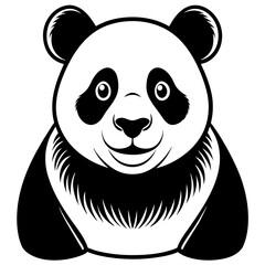 panda silhouette vector illustration svg file