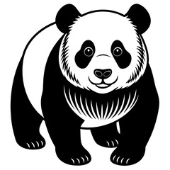 panda silhouette vector illustration svg file