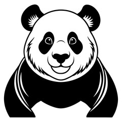 panda silhouette vector illustration svg file