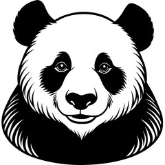 panda silhouette vector illustration svg file