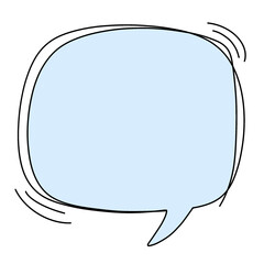 Square speak bubble text