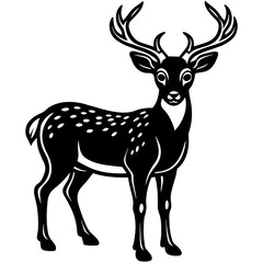 Naklejka na ściany i meble deer silhouette vector illustration svg file
