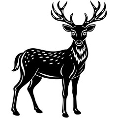 deer silhouette vector illustration svg file