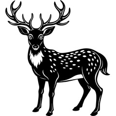 deer silhouette vector illustration svg file