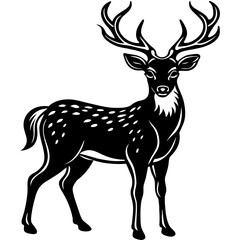 deer silhouette vector illustration svg file