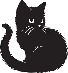 Black silhouette of a cat