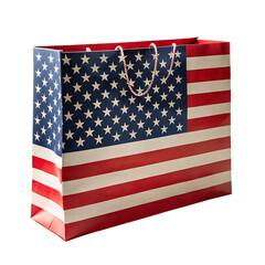American flag shopping bag transparent background
