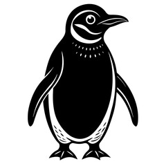 penguin silhouette vector illustration svg file