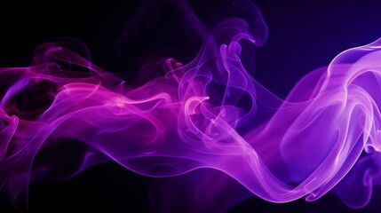 Fototapeta premium Abstract smoke moves on a black background