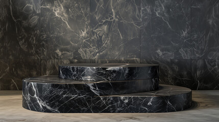 black marble podium