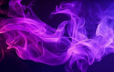 Abstract smoke moves on a black background