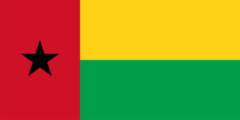 Flag of Guinea-Bissau. Guinea-Bissau flag vector