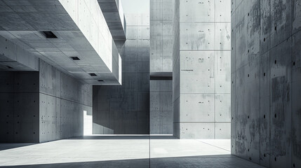 Fototapeta premium A large building with many windows and a large hole in the middle