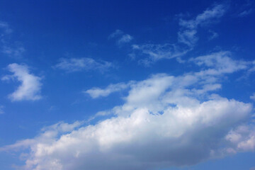 Naklejka na ściany i meble Beautiful blue sky and clouds background