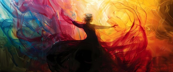 The symphony of colors in perpetual motion, a visual symphony orchestrating a ballet of light and shadow.