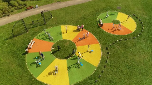 Playground Park Wladyslawa Lokietka Wloclawek Plac Zabaw Aerial View Poland