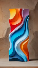 Transform your product into a work of art with a side view highlighting vibrant colors and striking abstract shapes Let the design speak 