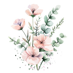 illustration water color floral flower element grapics