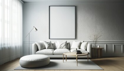 Modern Living Room with Elegant Minimalist Decor.