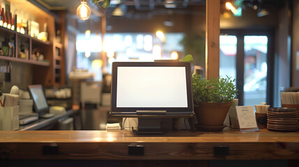 Computer Monitor on Wooden Desk