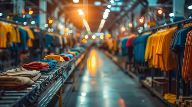 Efficient assembly lines revolutionize consumer goods manufacturing, from clothing to household items, enhancing productivity.
