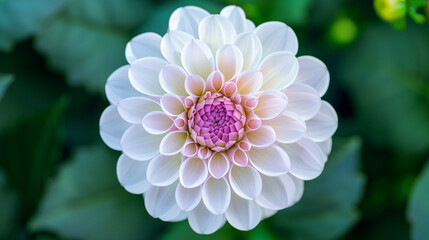 Symmetrical Dahlia Bloom in Soft Pink Tones