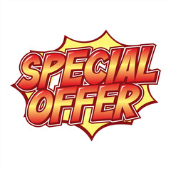 special offer comic text graphics