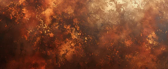 Foto op Plexiglas abstract texture copper bronze color blending into brown and dark orange color, background, wallpaper. generative AI © yj