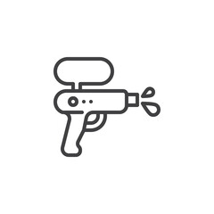 Water gun toy line icon - 780271272