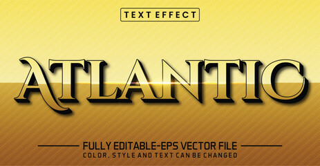 Atlantic font Text effect editable