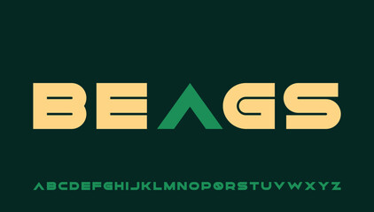 modern bold capital alphabet letter logo design - obrazy, fototapety, plakaty