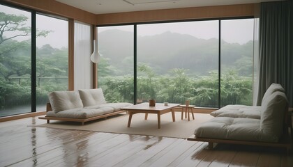 Fototapeta na wymiar Japanese living room