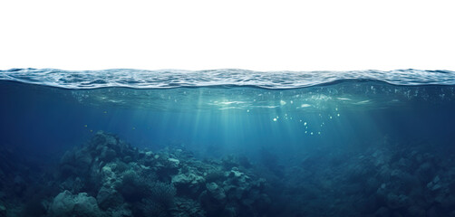 Fototapeta na wymiar Serene undersea scene cut out