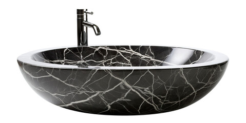 Modern designer bathroom vessel sink with faucet, cut out - obrazy, fototapety, plakaty