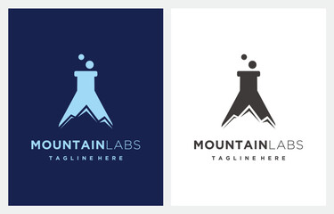 Mountain Labs Laboratory Science  logo design