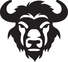 Obraz premium Buffalo logo vector illustration