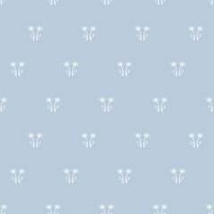 Hand drawn minimal abstract organic shapes pattern. Scandinavian primitive print. Floral design template in a limited palette. Print for children's fabrics and wallpaper.