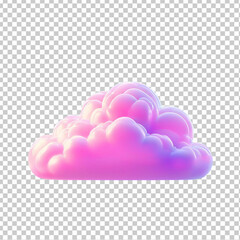 Cloud Shape Object on Light Color Background AI Generated