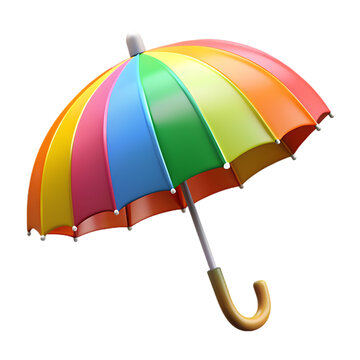 a 3d colorful umbrella